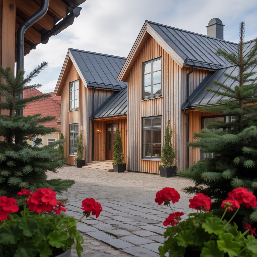 Green Block Wooden House