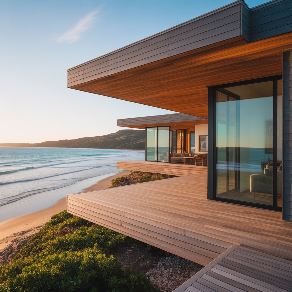 Green Block Modern Timber Home made from wood